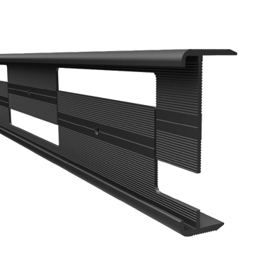 Küberit - 2-delig verstelbaar trapneusprofiel 844WS Zwart mat F16 - 300cm Küberit - 2-delig verstelbaar trapneusprofiel 844WS Zwart mat F16 - 300cm