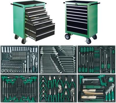 Brüder Mannesmann gereedschapwagen 321 dlg green line - 28270 Brüder Mannesmann gereedschapwagen 321 dlg green line - 28270