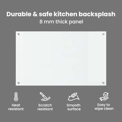 VidaXL Keuken achterwand doorzichtig 100 x 60 cm gehard glas