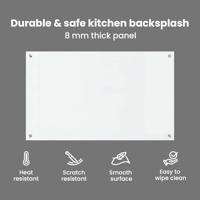 VidaXL Keuken achterwand doorzichtig 100 x 60 cm gehard glas - thumbnail