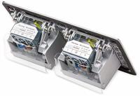 LEDmaxx 105627 2-voudig Vloerinbouw-contactdoos Met Cat5-bus, Aanraakbeveiliging Aluminium - thumbnail