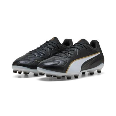 PUMA King 20 Pro Gras / Kunstgras Voetbalschoenen (MG) Zwart Wit Goud