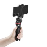 Hama Tafelstatief 1/4 inch Werkhoogte: 16 - 19 cm Zwart Kogelkop, Waterpas, Incl. smartphonehouder - thumbnail
