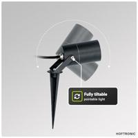 Set van 6 Spikey LED prikspots - GU10 Fitting - Dimbaar - Wandspot - IP65 voor binnen en buiten - Grondspies - Zwart - thumbnail