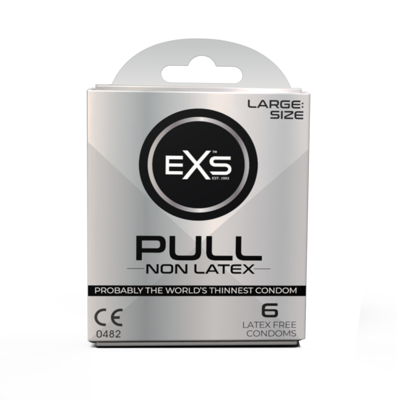 EXS Pull Large XL (60mm) Latexvrije Condooms Met Strip 6 stuks