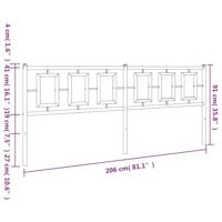 Hoofdbord 200 cm metaal wit - thumbnail