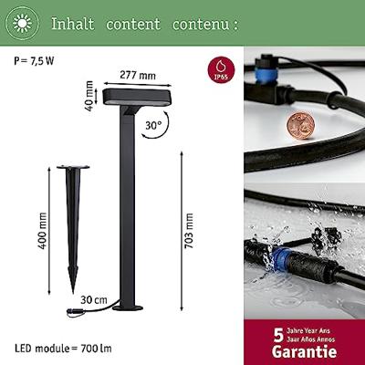 Paulmann Poller ITO horizontal 94546 Verlichtingssysteem Plug&Shine LED-tuinspot LED 6 W Warmwit Antraciet Paulmann Poller ITO horizontal 94546 Verlichtingssysteem Plug&Shine LED-tuinspot LED 6 W Warmwit Antraciet