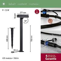 Paulmann Poller ITO horizontal 94546 Verlichtingssysteem Plug&Shine LED-tuinspot LED 6 W Warmwit Antraciet - thumbnail