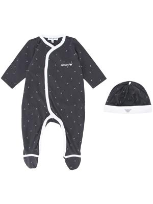 Emporio Armani Kids My First two-piece babygrow set - Blue
