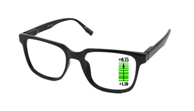 Leesbril Vista Bonita CUBO Multifocaal-Black Vibe-+1.50-+0.75