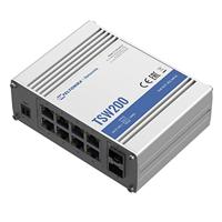 Teltonika TSW200 netwerk-switch Gigabit Ethernet (10/100/1000) Power over Ethernet (PoE) Aluminium - thumbnail