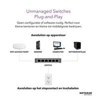 NETGEAR GS108LP-100EUS Netwerk switch RJ45 8 poorten PoE-functie - thumbnail