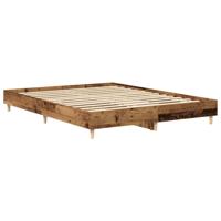 Bedframe zonder matras 150x200 cm spaanplaat bewerkt hout - thumbnail