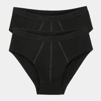 2-pak heren 24/7 midi slips - Heup slips elastisch katoen - Heren ondergoed - S - Zwart - Onderbroek heren heren heren heren heren heren heren heren - thumbnail