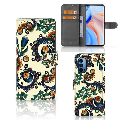 Wallet Case OPPO Reno 4 Pro 5G Barok Flower