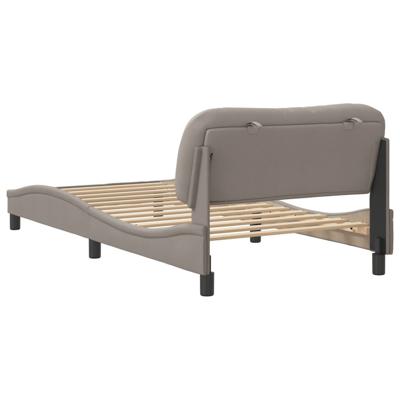 Bedframe zonder matras 100x200 cm stof taupe
