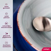 Cookinglife Serviesset Delice Blauw 18-delig / 6 personen - 6 dinerborden, 6 diepe borden en 6 ontbijtborden - thumbnail