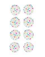 HEMA Gebaksbordje confetti 8 stuks - thumbnail