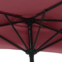 VidaXL Balkonparasol half aluminium paal 270x144x222 cm bordeauxrood - thumbnail