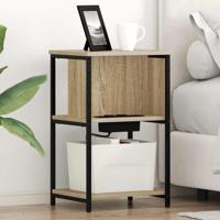 Nachtkastje 2 pcs Sonoma eiken 38 x 31 x 61 cm Bewerkt hout - thumbnail