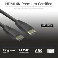 ACT AK3947 4K HDMI High Speed Ethernet Premium Certified Kabel - HDMI-A Male/HDMI-A Male - 6.1 meter - thumbnail