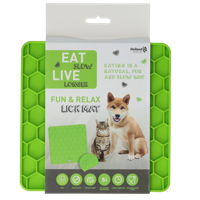 Eat Slow Live Longer Lick Mat Honeycomb Groen - thumbnail