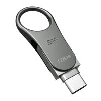 USB stick Silicon Power Mobile C80 Grijs Titanium 128 GB - thumbnail