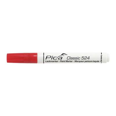 Pica 524/40 Lakmarker 2-4mm ronde tip rood,10st.