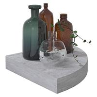 Hoekwandschappen 4 st 25x25x3,8 cm MDF betongrijs - thumbnail