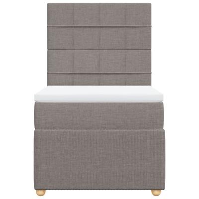 Boxspring met matras stof taupe 90x200 cm - thumbnail