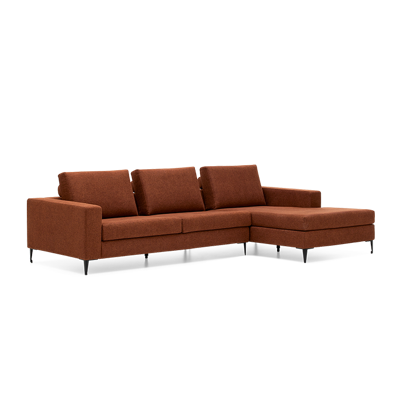 Hoekbank Fira Donkeroranje Stof Hoekbank Fira Donkeroranje Stof