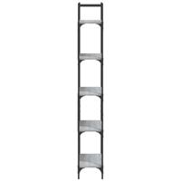 Boekenkast 5-laags 60,5x24x166,5 cm bewerkt hout grijs sonoma - thumbnail