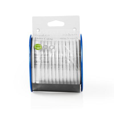 Nedis CSBR4010WT100 Coaxkabel Rg6t 10,0 M Minirol Wit