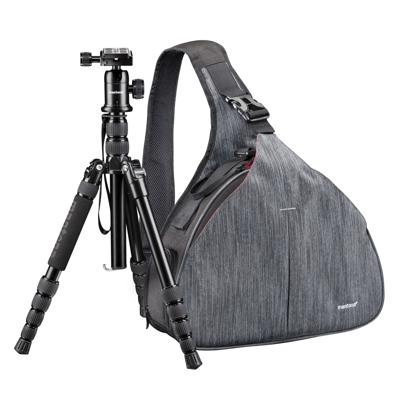 Mantona Triangel cameratas incl. Mantona DSLM reisstatief grijs