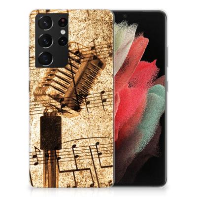 Samsung Galaxy S21 Ultra | Siliconen hoesje | met foto Bladmuziek Samsung Galaxy S21 Ultra | Siliconen hoesje | met foto Bladmuziek