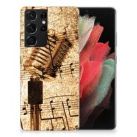 Samsung Galaxy S21 Ultra | Siliconen hoesje | met foto Bladmuziek - thumbnail