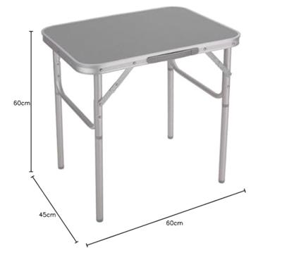 Marbueno Opvouwbare Aluminium Tafel D25 Gevarieerd Camping en Strand 60X45X25/60 cm 10012