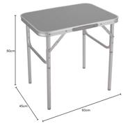 Marbueno Opvouwbare Aluminium Tafel D25 Gevarieerd Camping en Strand 60X45X25/60 cm 10012 - thumbnail