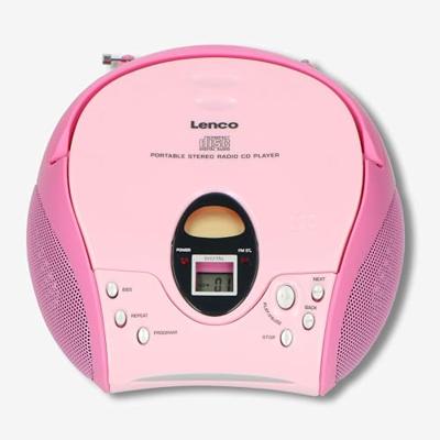 Draagbare FM-radio met CD Pink