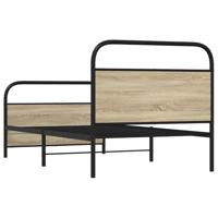 Bedframe zonder matras bewerkt hout sonoma eikenkleur 90x190 cm - thumbnail