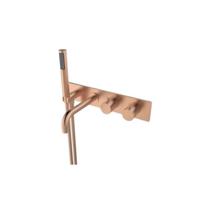 Wiesbaden Bad Thermostaatkraan Inbouw Style 2-knops Geborsteld Koper - thumbnail