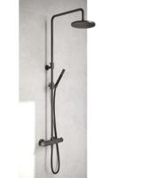 Hotbath Cobber Thermostatische StortDoucheset 30cm Hoofddouche en staafhanddouche AB Verouderd Messing SDS9AB5 - thumbnail