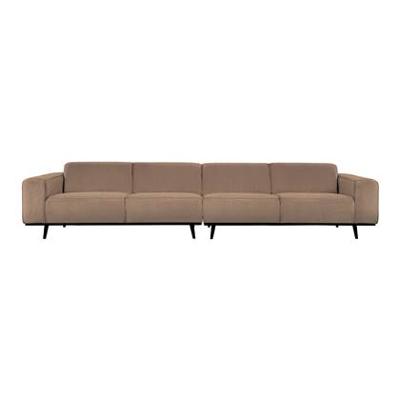 WOOOD Bank 'Statement' 4-zits XL, Bouclé, kleur Nougat