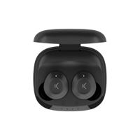 KSIX Oblivion Draadloze Bluetooth-hoofdtelefoon, HD-microfoon voor oproepen, waterdicht, spraakassistent, 19 uur batterijduur, True Wireless Stereo, Touch-bediening, zwart - thumbnail
