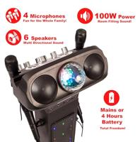 Easy Karaoke EKS468BT Smart Bluetooth Karaoke System met vier microfoons - thumbnail