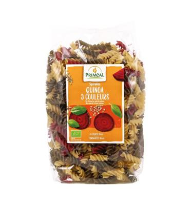 Primeal Organic fusilli 3 kleur tarwe quinoa bio 500 Gram
