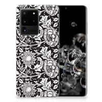 Samsung Galaxy S20 Ultra | TPU Case | Black Flowers - thumbnail