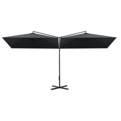 VidaXL Parasol dubbel met stalen paal 600x300 cm antracietkleurig
