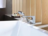 Hansgrohe Metropol 3-gats badrandmengkraan met rechte greep met Secuflex, chroom - thumbnail