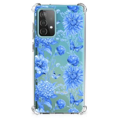 Case voor Samsung Galaxy A52 4G/5G Flowers Blue Case voor Samsung Galaxy A52 4G/5G Flowers Blue